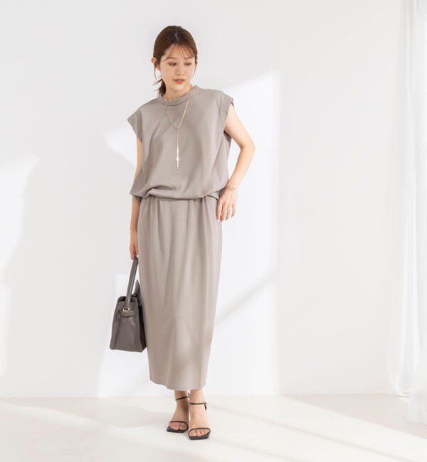 NOLLEY'S「《セットアップ対応/接触冷感》【BECシリーズ】ウォッシャブルハイスペックジャージノースリーブ」|Tシャツ・カットソー|