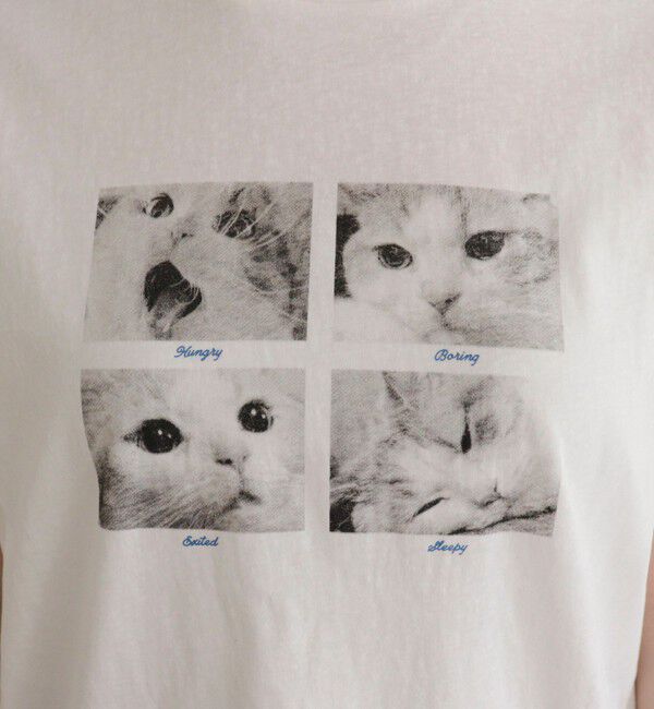 fredy emue「刺しゅう入りCAT PHOTO Tシャツ」|Tシャツ・カットソー|