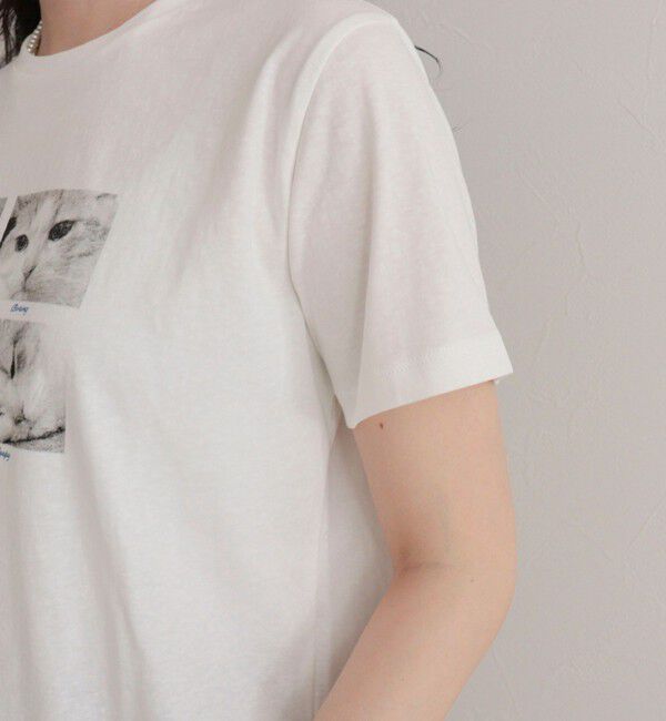 fredy emue「刺しゅう入りCAT PHOTO Tシャツ」|Tシャツ・カットソー|