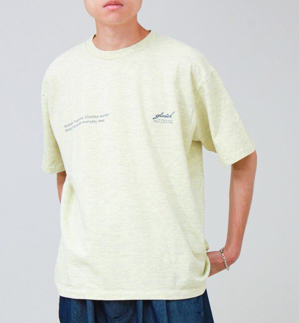 GLOSTER「【SCREEN STARS/スクリーンスターズ】杢ボディ染め 配色ロゴ クルーネックカラーＴシャツ」|Tシャツ・カットソー|