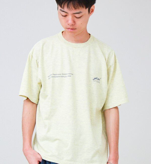 GLOSTER「【SCREEN STARS/スクリーンスターズ】杢ボディ染め 配色ロゴ クルーネックカラーＴシャツ」|Tシャツ・カットソー|
