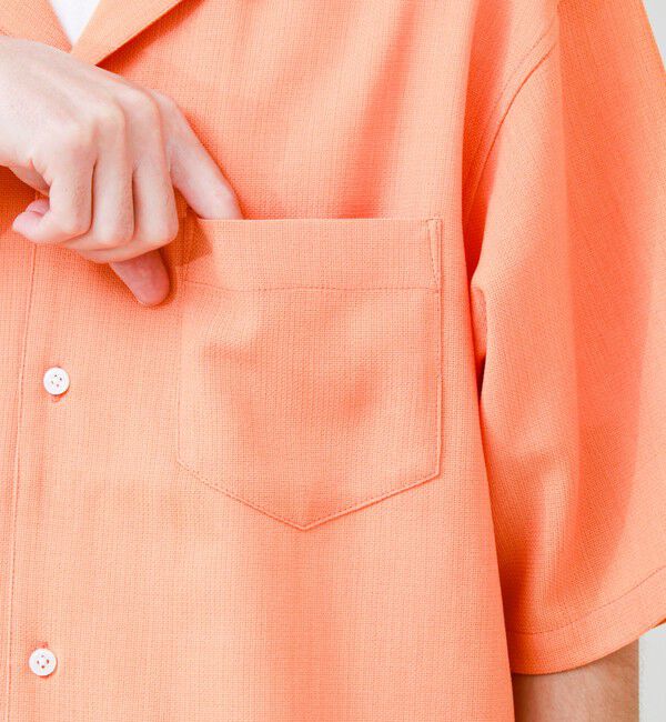 GLOSTER「【COOLMAX/セットアップ対応】エバレットメッシュオープンカラー半袖シャツ」|シャツ・ブラウス|