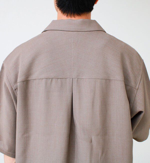 GLOSTER「【COOLMAX/セットアップ対応】エバレットメッシュオープンカラー半袖シャツ」|シャツ・ブラウス|