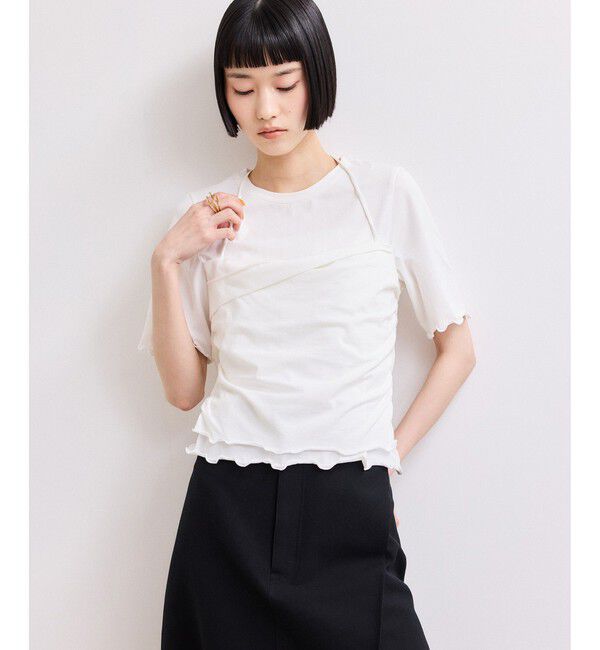ADAM ET ROPE'「【WEB限定】ベアトップレイヤードカットソー」|Tシャツ・カットソー|