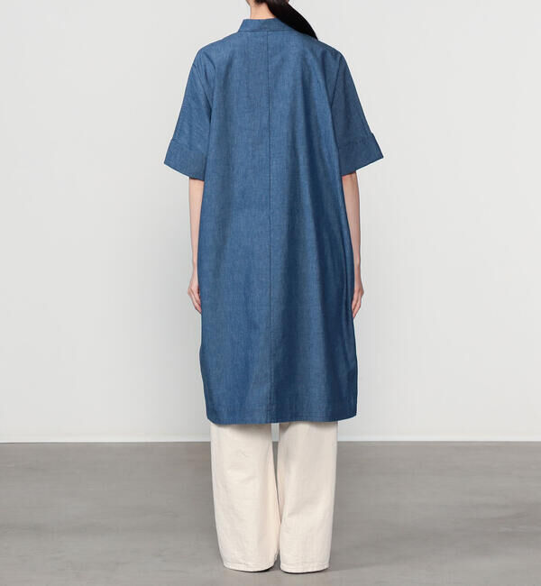 DANTON「DANTON | 6ozコットンシャンブレー ワークシャツワンピース WOMEN」|ワンピース|