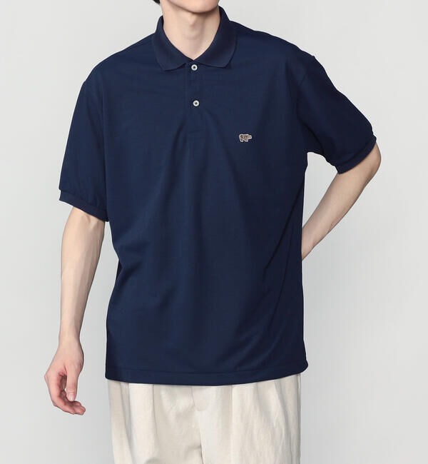  「SCYE BASICS | 〈別注〉ポリエステル鹿の子 ポロシャツ MEN」|ポロシャツ|NAVY