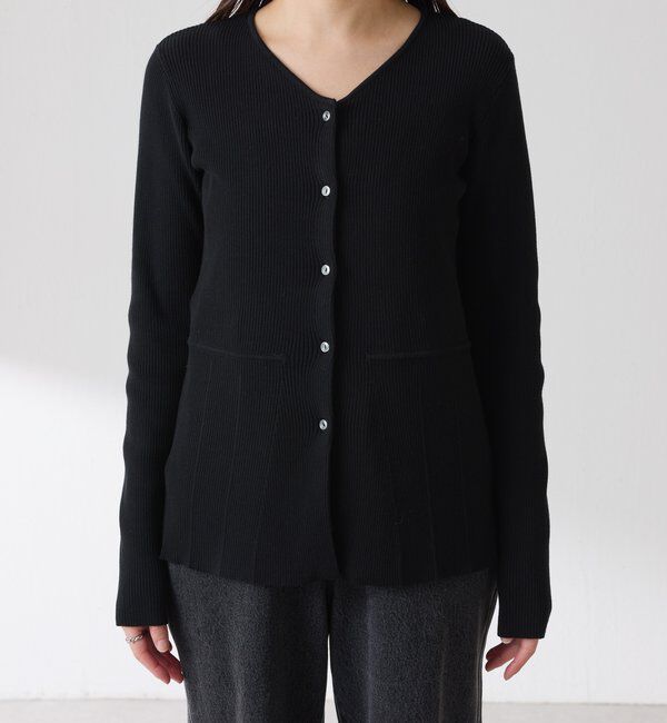  「リブペプラムカーディガン」|カーディガン|