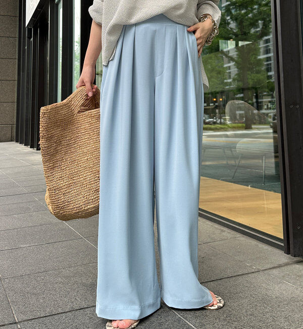  「【累計販売数3万枚突破/22色4サイズ展開！】タックワイドパンツ」|チノ|