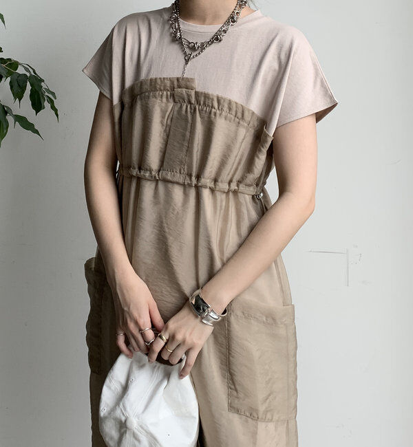  「【WEB限定】シアー切替ワンピース」|ワンピース|