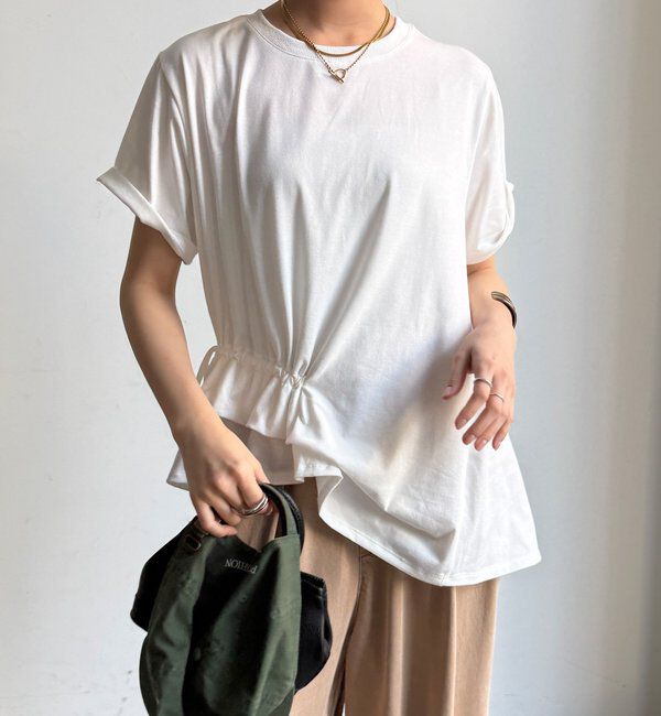  「【WEB限定】アシメタックフリルデザインTEE」|Tシャツ・カットソー|