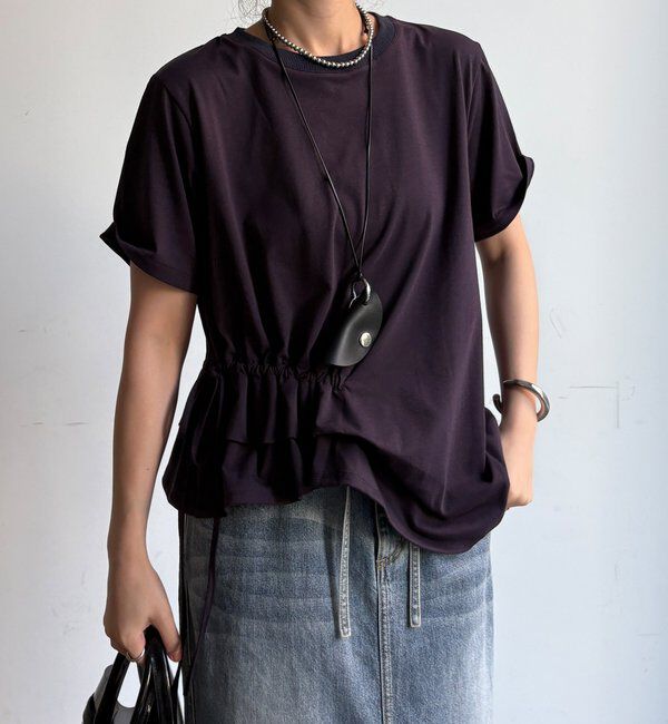  「【WEB限定】アシメタックフリルデザインTEE」|Tシャツ・カットソー|