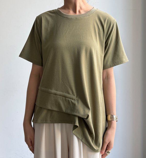  「【WEB限定】アシメタックフリルデザインTEE」|Tシャツ・カットソー|