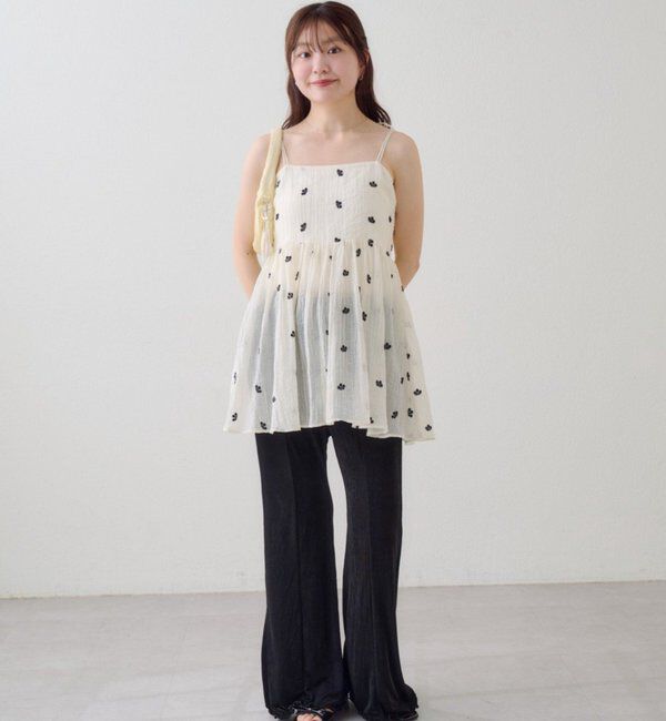  「【WEB限定】B シアーリブフレアパンツ」|その他|