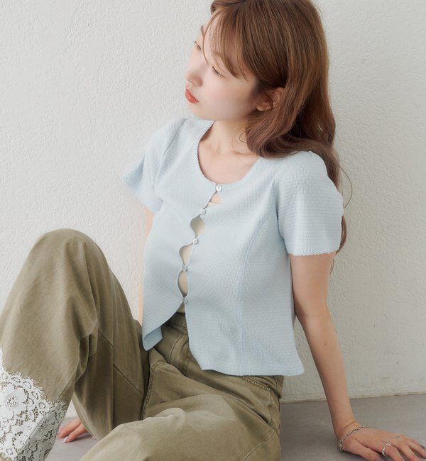  「【花柄&無地】ピコポコTEE」|Tシャツ・カットソー|