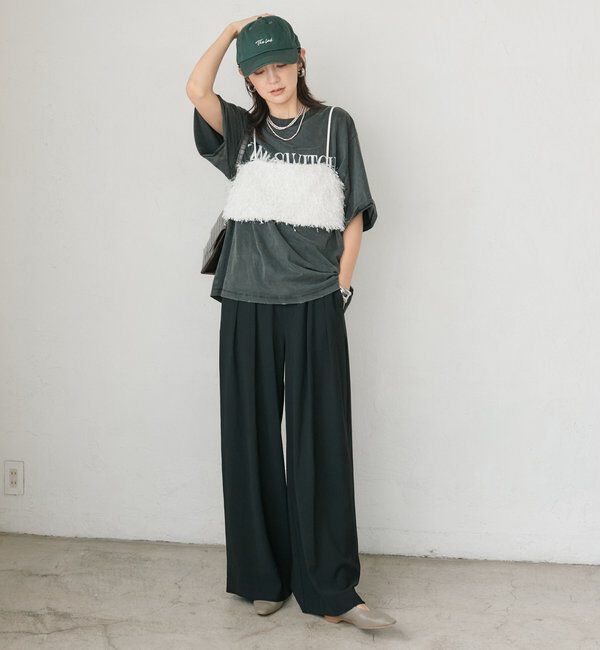  「【WEB限定TMサイズ登場/4サイズ展開】タックワイドスラックス」|チノ|