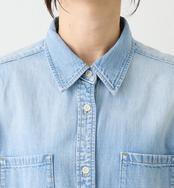  「【RIMH】ショルダーパッドロングシャツ」|シャツ・ブラウス|