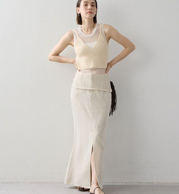  「【セットアップ対応】リヨセルスリットスカート」|スカート|