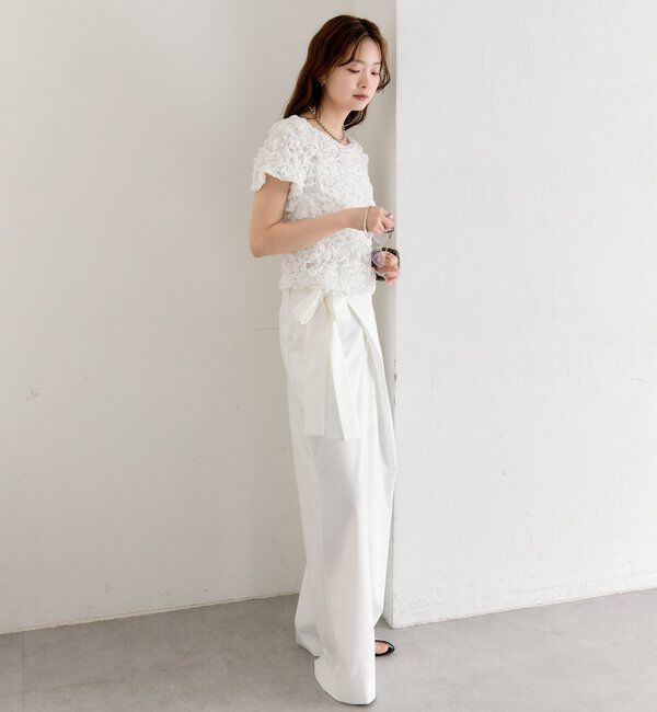  「【新色BRN】《6色展開/伸縮性あり◎》ふわふわシャーリングTシャツ」|Tシャツ・カットソー|