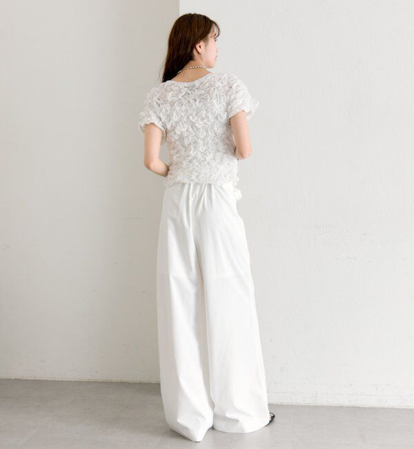 「【新色BRN】《6色展開/伸縮性あり◎》ふわふわシャーリングTシャツ」|Tシャツ・カットソー|
