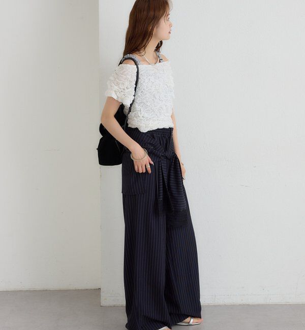  「【新色BRN】《6色展開/伸縮性あり◎》ふわふわシャーリングTシャツ」|Tシャツ・カットソー|