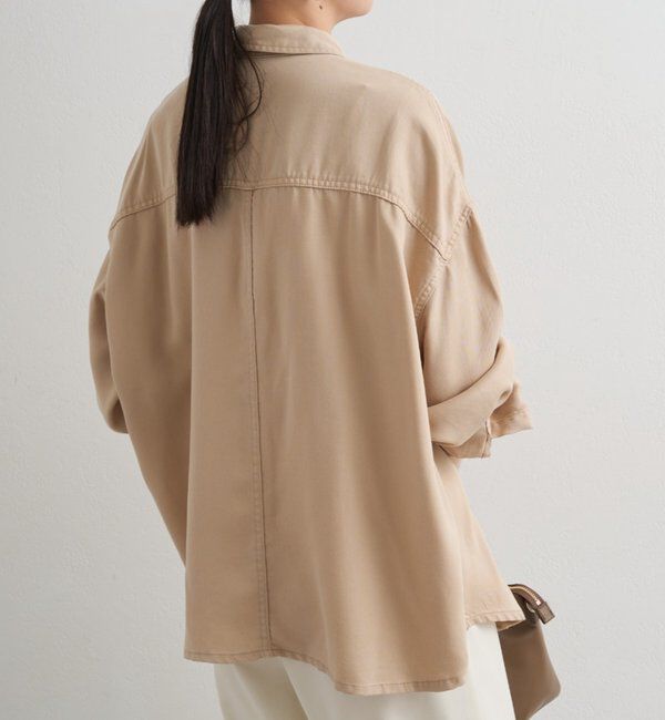  「《サイズ展開あり/秋まで着られる》フルイドデニムシャツ」|シャツ・ブラウス|