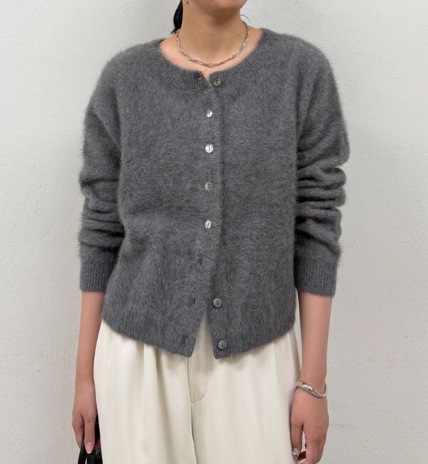  「《前後着用可》ファーカシミヤ2WAYカーディガン」|ニット・セーター|
