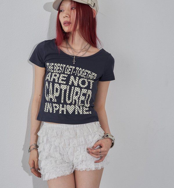  「【WEB限定】メッセージドットロゴS/S TEE」|Tシャツ・カットソー|
