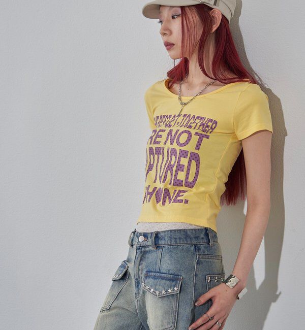  「【WEB限定】メッセージドットロゴS/S TEE」|Tシャツ・カットソー|
