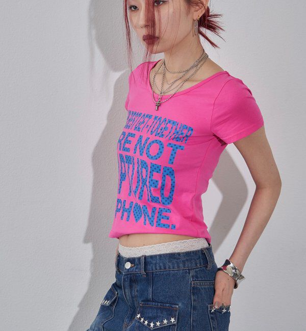  「【WEB限定】メッセージドットロゴS/S TEE」|Tシャツ・カットソー|