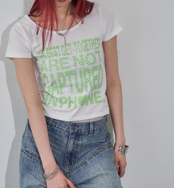  「【WEB限定】メッセージドットロゴS/S TEE」|Tシャツ・カットソー|