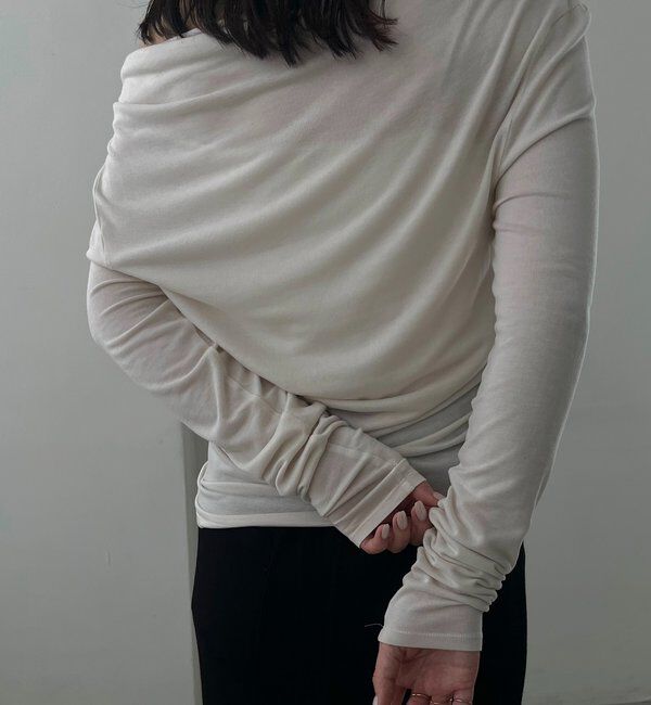  「〈C.L〉起毛ドレープワンショルＴ」|Tシャツ・カットソー|