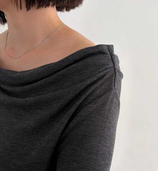  「〈C.L〉起毛ドレープワンショルＴ」|Tシャツ・カットソー|
