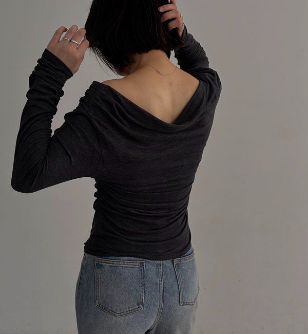  「〈C.L〉起毛ドレープワンショルＴ」|Tシャツ・カットソー|