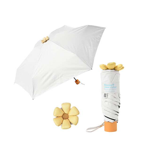collex「Ohana Parasol 折りたたみ日傘 無地【assa】」|傘|アイボリー