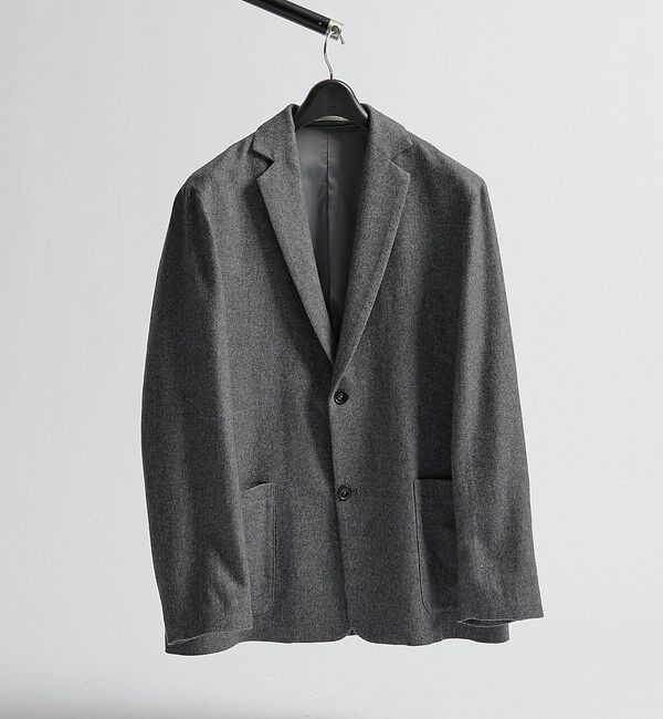 ABAHOUSE「【セットアップ対応】カシミヤブレンド エアーフラノ ジャケット【予約】」|その他|チャコールグレー
