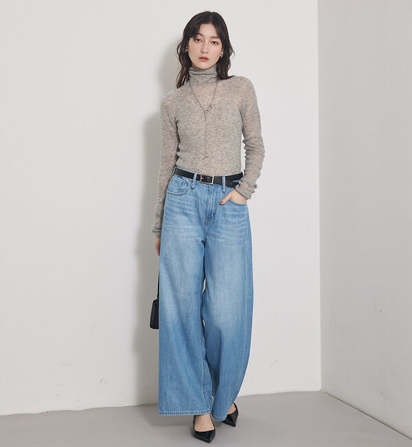 qualite「【HealthyDENIM】WildGingerEasy ワイドデニム」|デニム|