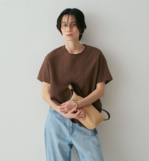 qualite「【セットアップ対応】シアーギンガムブラウス」|シャツ・ブラウス|