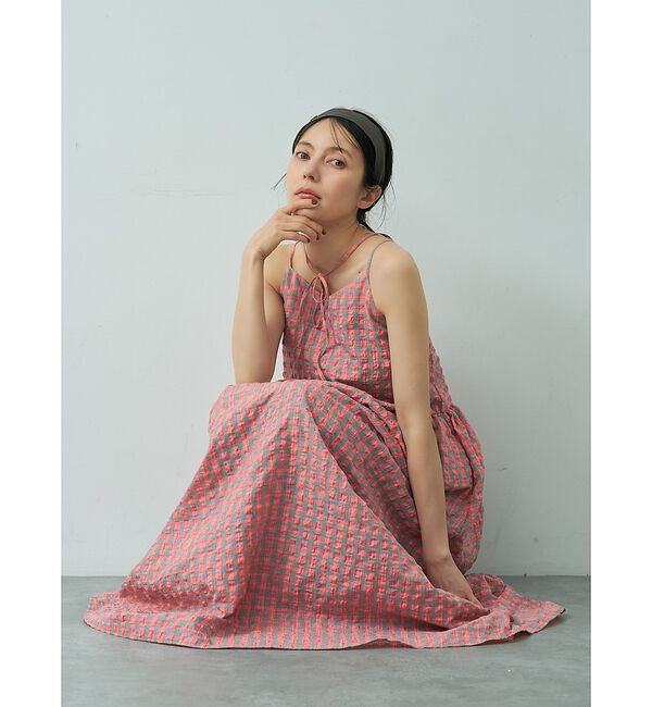 abahouse mavie「【ベッキーコラボ】2WAYリボン キャミソールワンピース」|ワンピース|