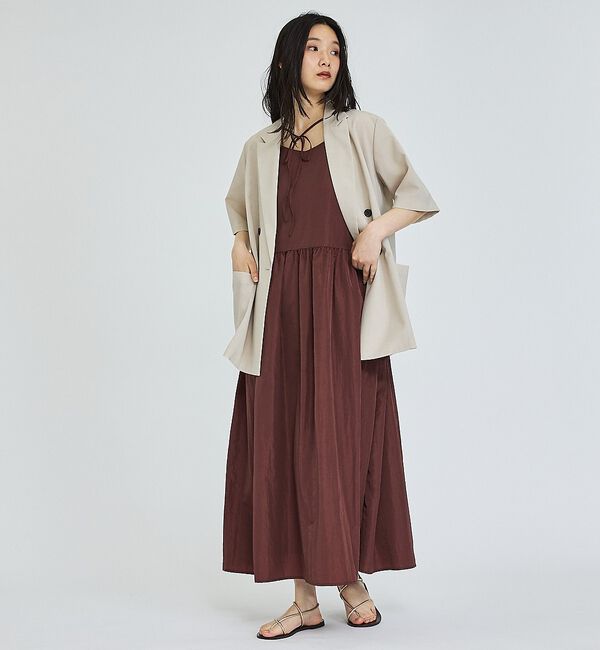 abahouse mavie「【ベッキーコラボ】2WAYリボン キャミソールワンピース」|ワンピース|