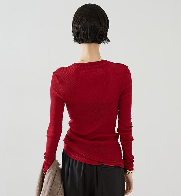 The Store by C' 「【COCUCA】ウールシフォンリブプルオーバー【予約】」|Tシャツ・カットソー|