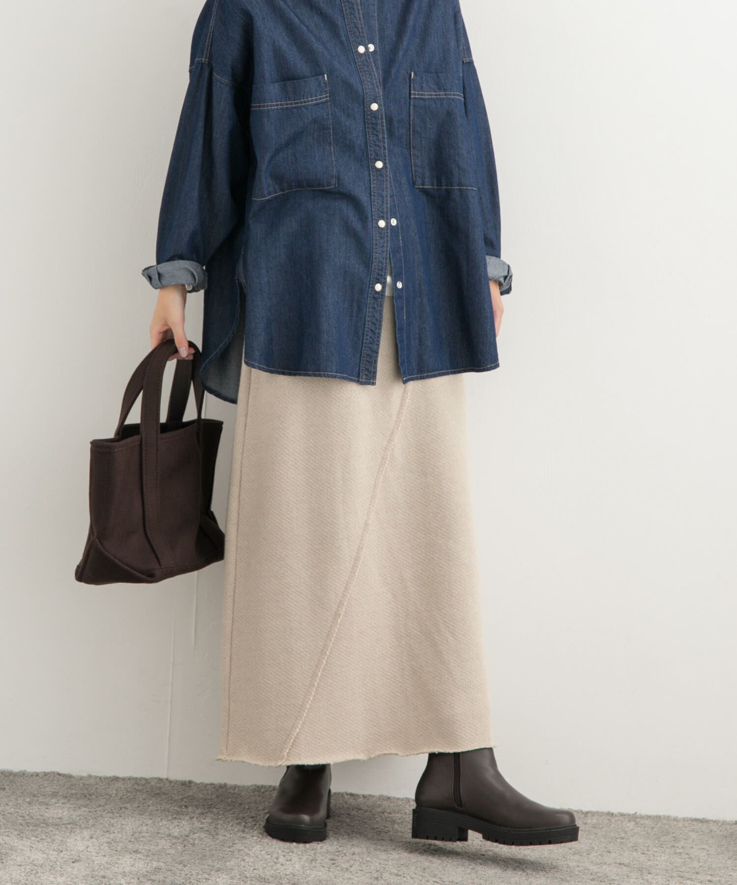 URBAN RESEARCH DOORS「ローゲージインレイイージースカート」|スカート|