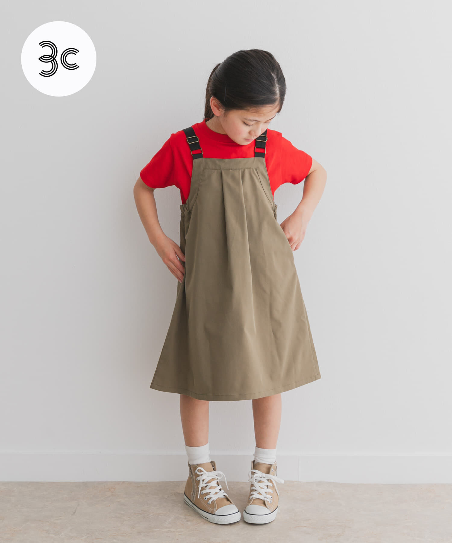 URBAN RESEARCH DOORS「『親子リンク』『UR TECH POLIsh POLI』撥水ワンピース(KIDS)」|ワンピース|カーキ