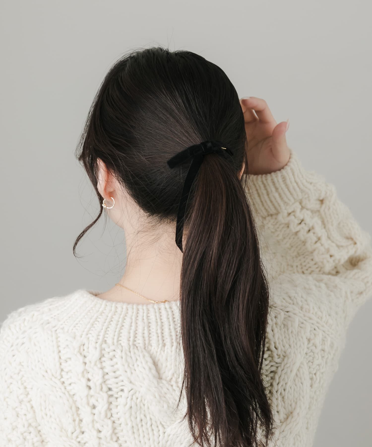 SMELLY「ベロアリボンポニー」|ヘアゴム・シュシュ|
