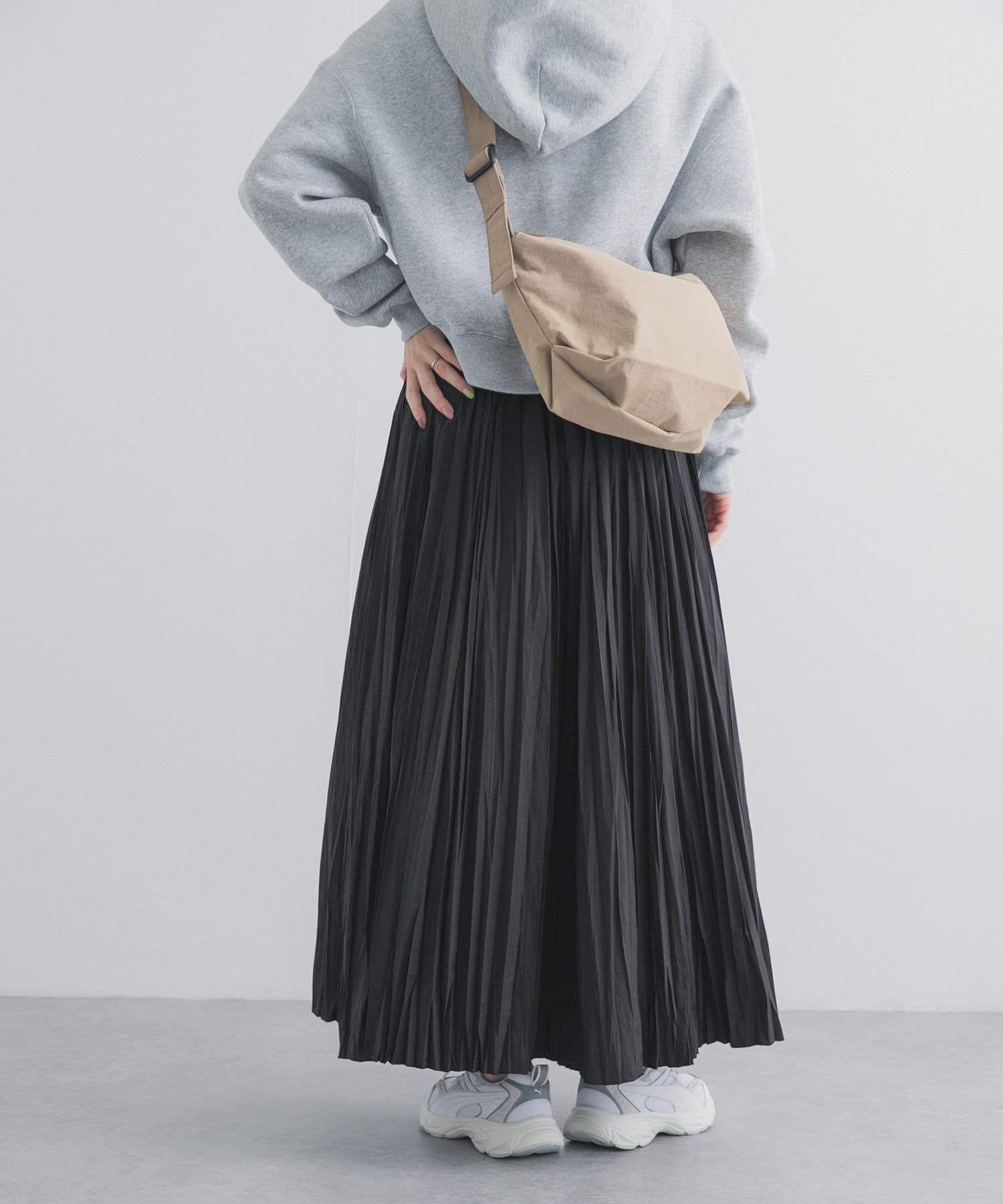 URBAN RESEARCH DOORS「タフタランダムプリーツスカート」|スカート|
