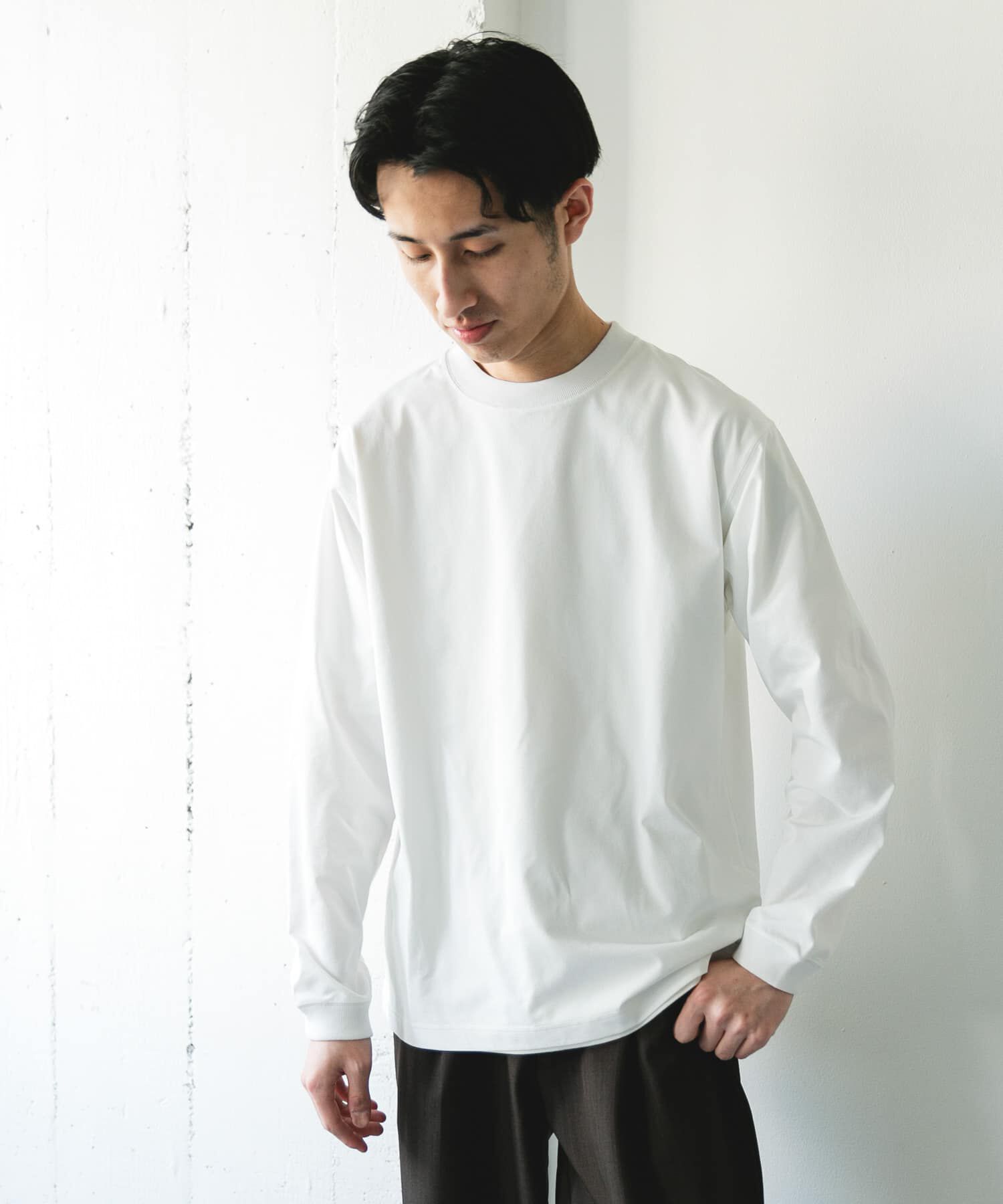 URBAN RESEARCH DOORS「『吸水速乾/接触冷感/ｲｰｼﾞｰｹｱ』ｸｲｯｸﾄﾞﾗｲ ﾛﾝｸﾞｽﾘｰ 」|Tシャツ・カットソー|