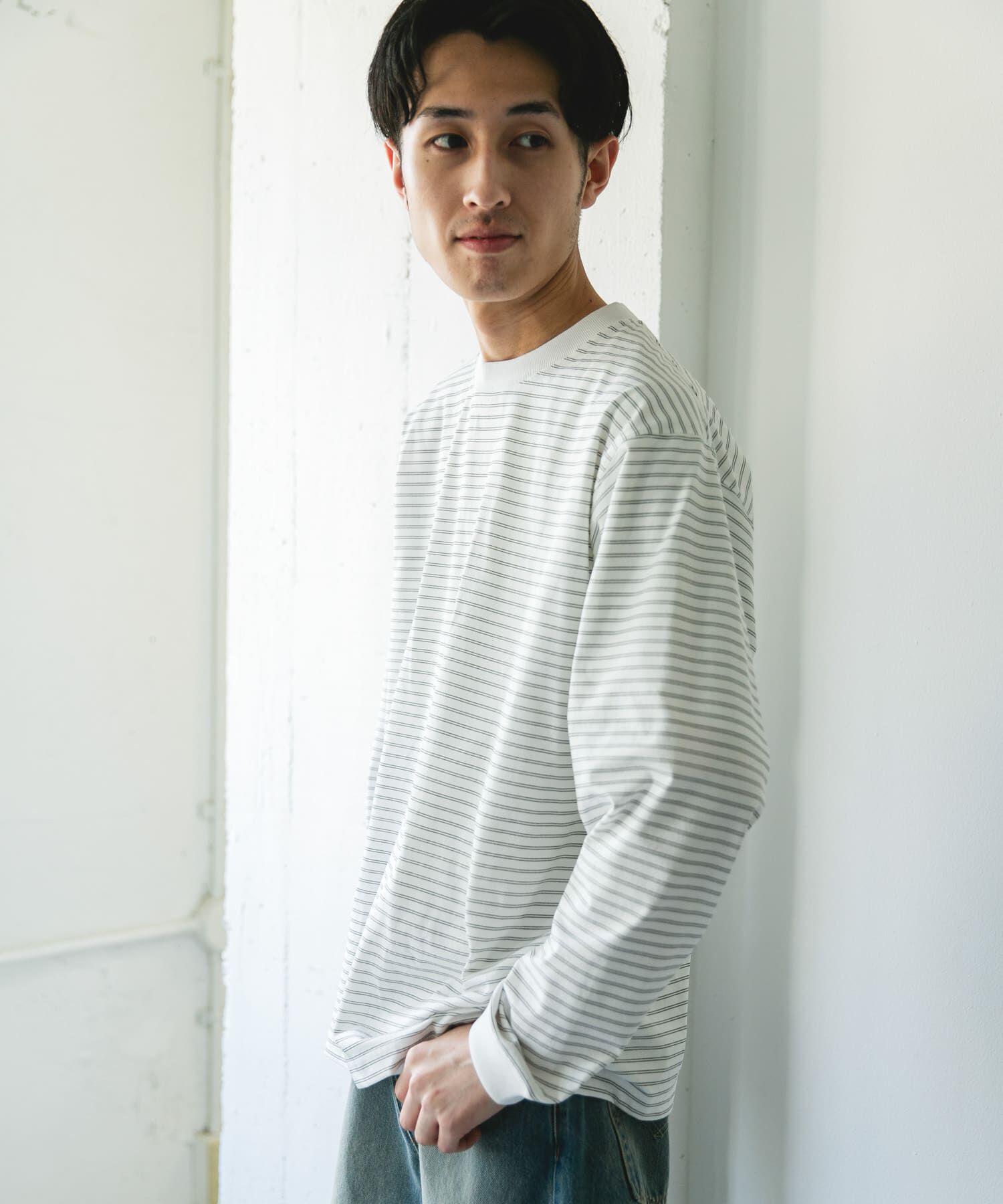URBAN RESEARCH DOORS「『吸水速乾/接触冷感/ｲｰｼﾞｰｹｱ』ｸｲｯｸﾄﾞﾗｲ ﾛﾝｸﾞｽﾘｰ 」|Tシャツ・カットソー|