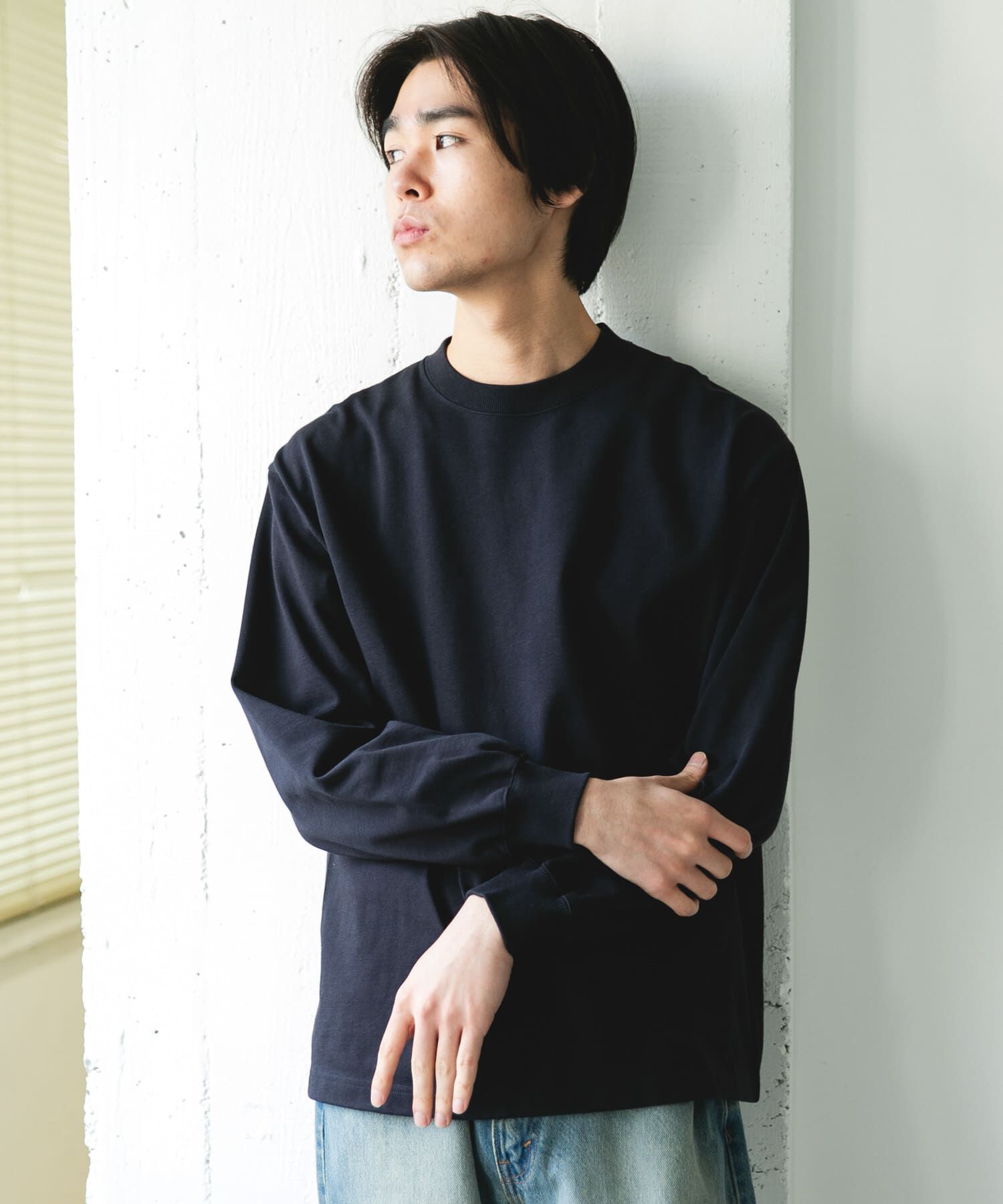 URBAN RESEARCH DOORS「『UR TECH』『抗菌/防臭』10.5オンス ヘビーウェイト LONG-SLEEVE T-SHIRTS」|Tシャツ・カットソー|チャコールグレー