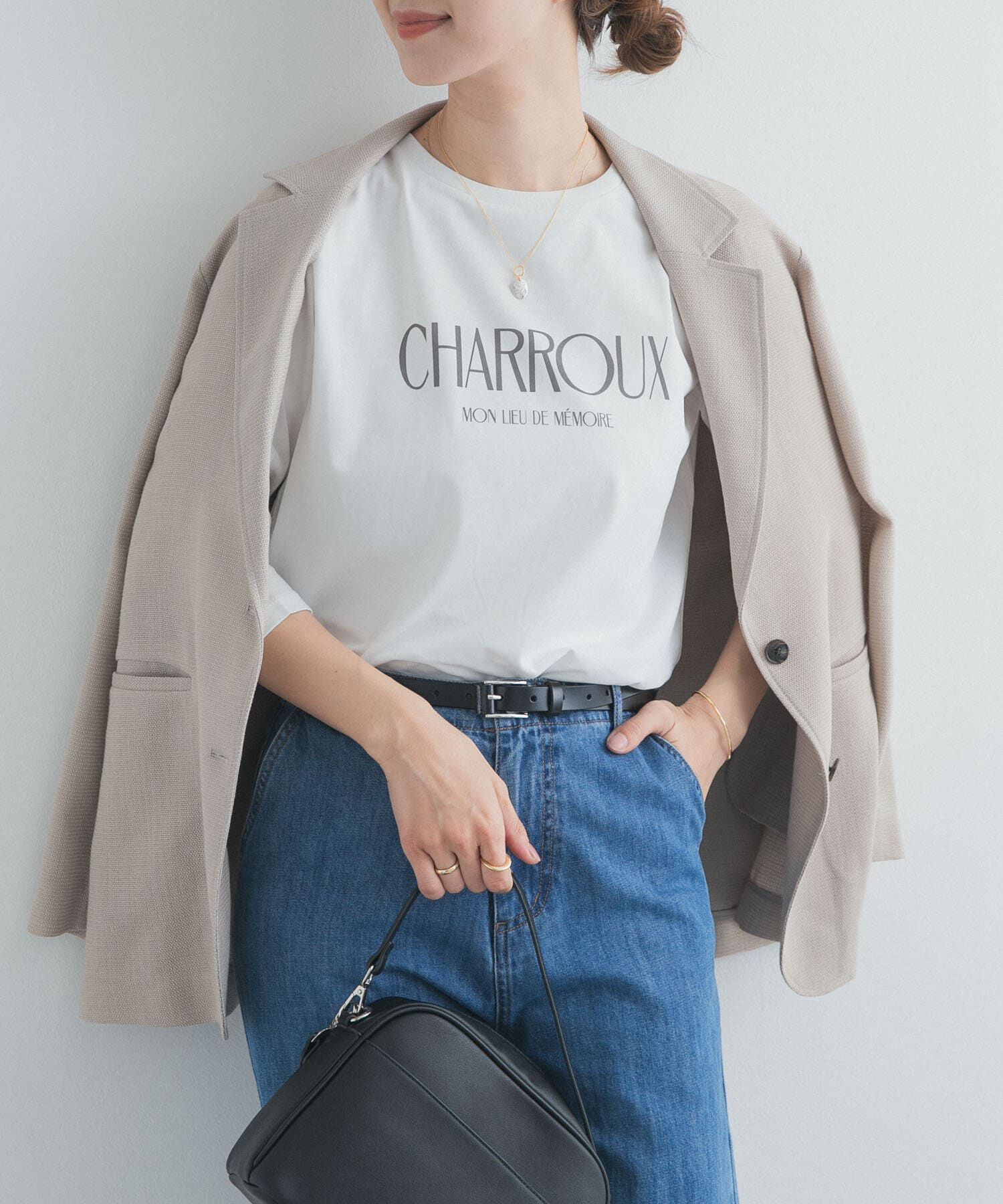 URBAN RESEARCH DOORS「ロゴプリントロングスリーブTシャツ」|Tシャツ・カットソー|ホワイト系その他