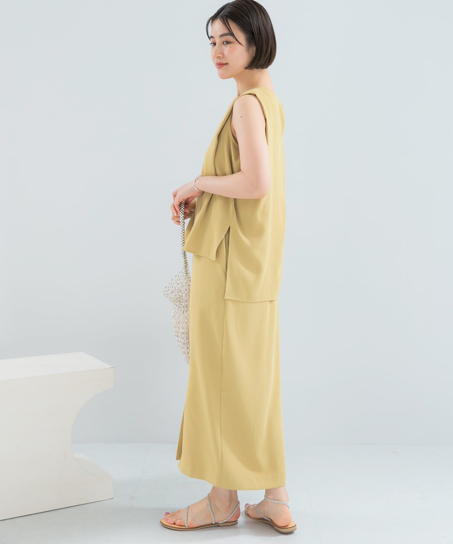 URBAN RESEARCH ROSSO「バックメタルポイントストレートワンピース」|ワンピース|