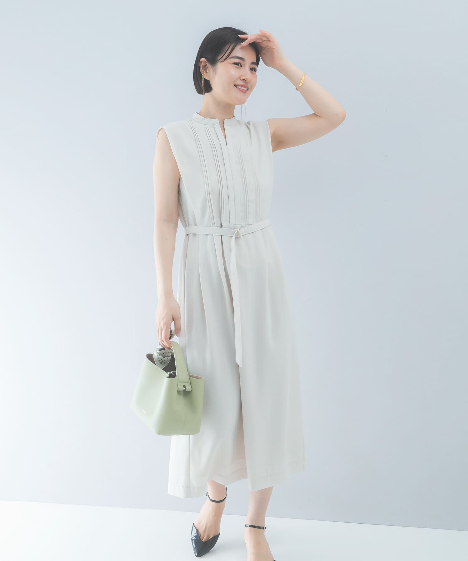 URBAN RESEARCH ROSSO「クールタッチ 防シワストレートワンピース」|ワンピース|グレー系その他